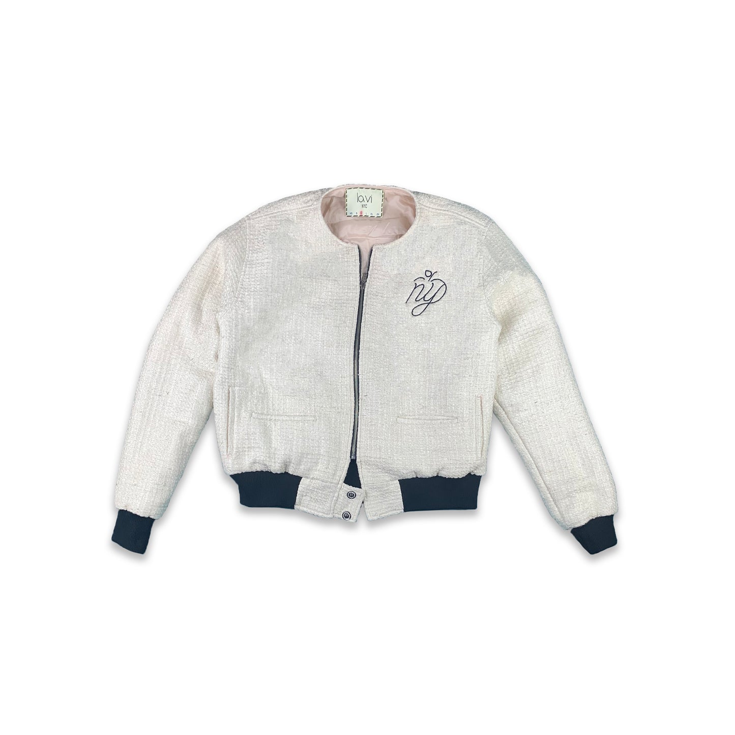 NY Logo Jacket - Ivory Boucle