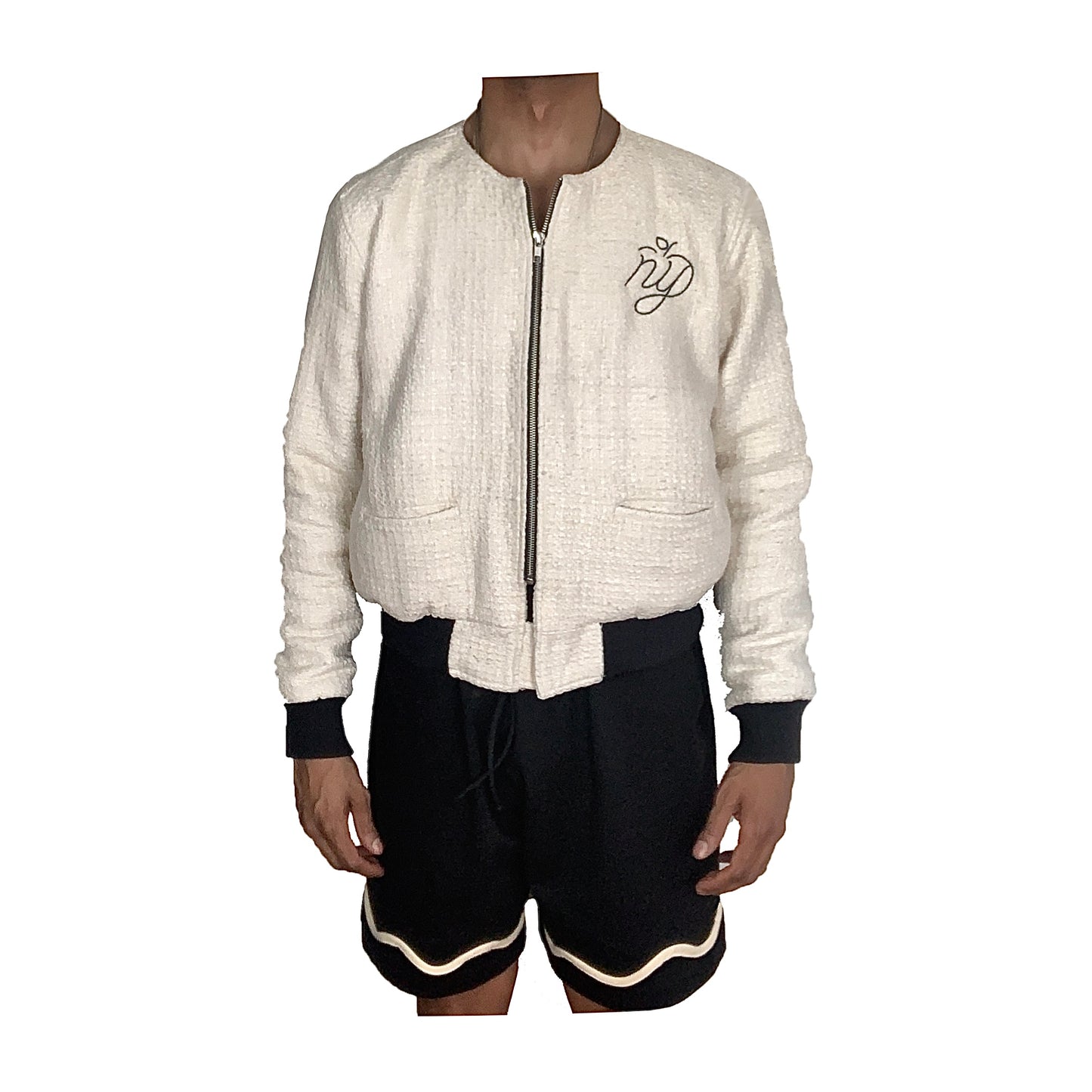 NY Logo Jacket - Ivory Boucle