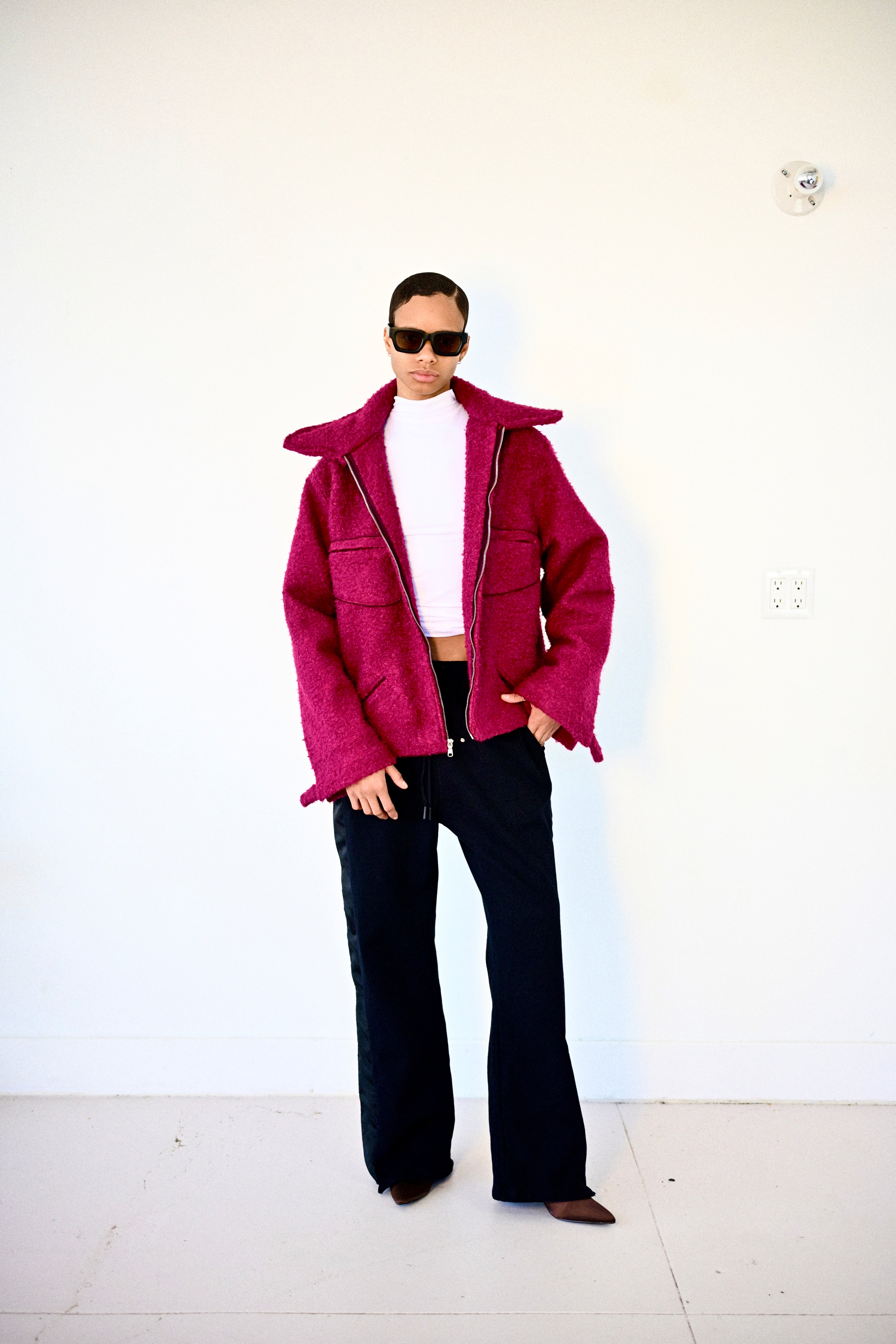 ら*ね様 herlip to  Boucle Jacket 上下セット Berry Boucle Jacket – Lavi NYC