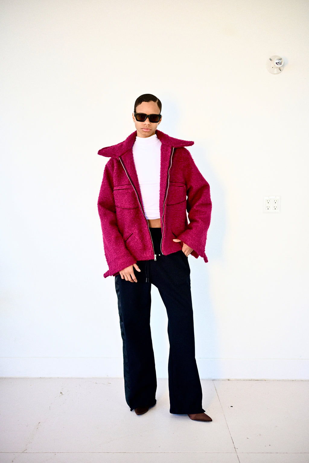 Berry Boucle Jacket